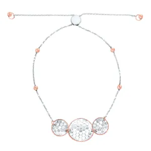 14K TT TEXTURED DISKS ADJ BR (14K-BR979)