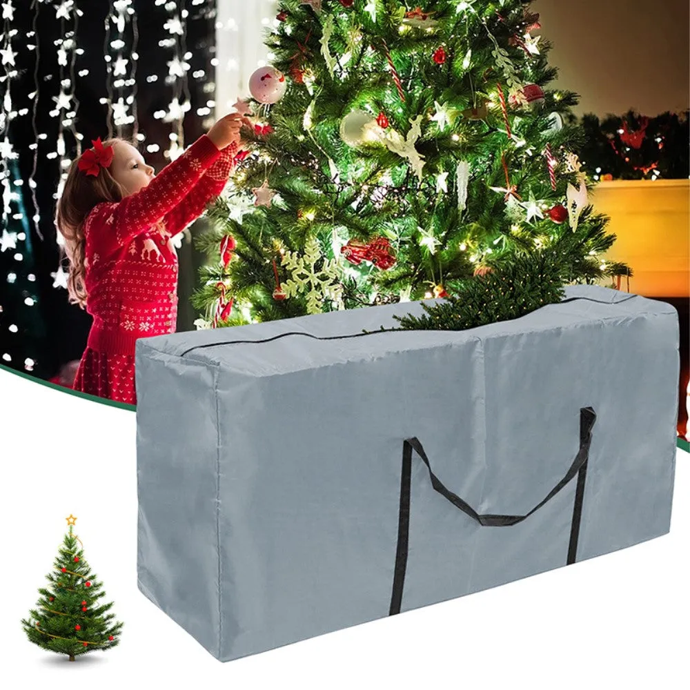 (173x68x50cm) Christmas Tree Storage Bag Organizer Bag with Handle - Grey
