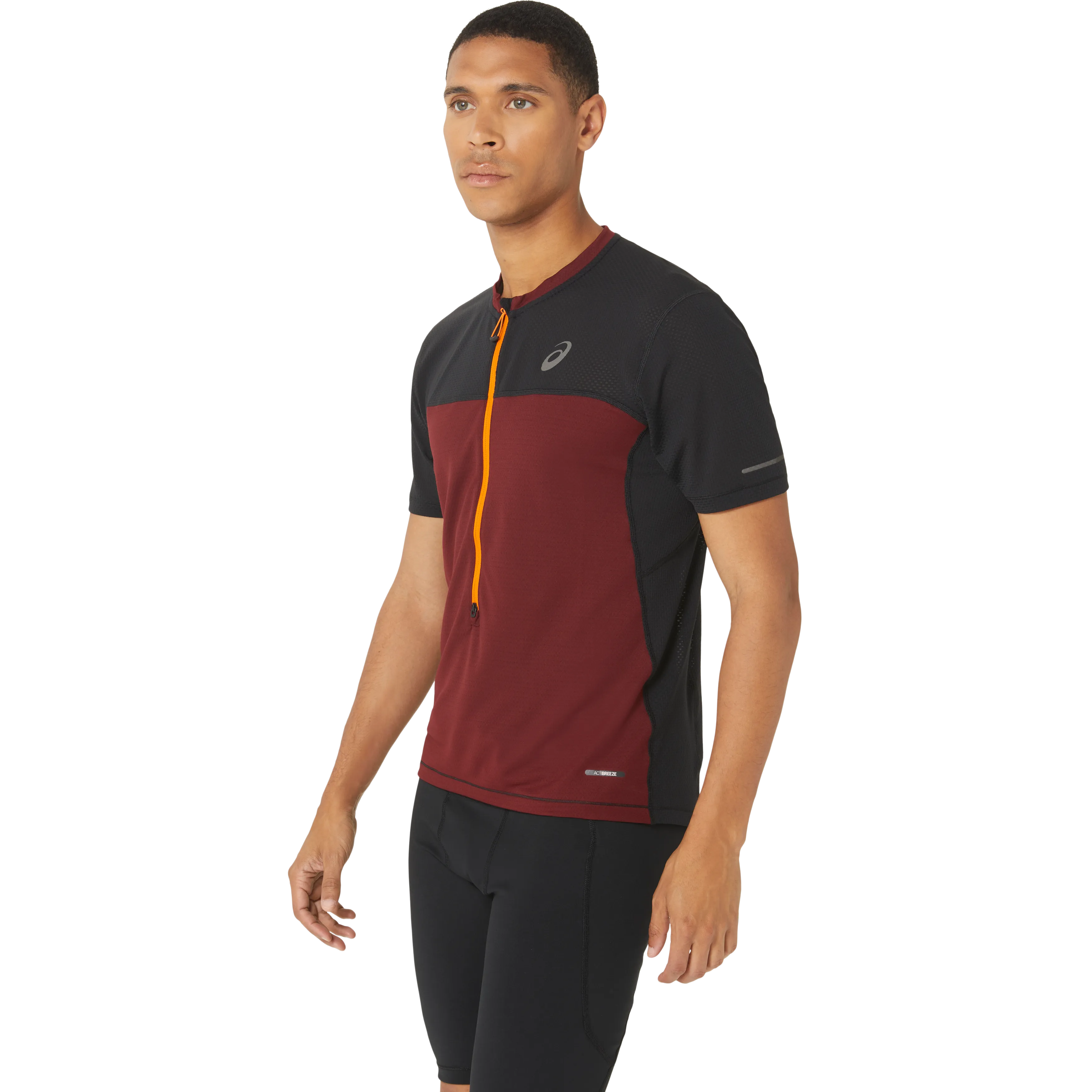Asics Men&#x27;s Fujitrail Short Sleeve Top Antique Red/Performance Black | Buy Asics Men&#x27;s Fujitrail Short Sleeve Top Antique Red/Performance Black here | Outnorth