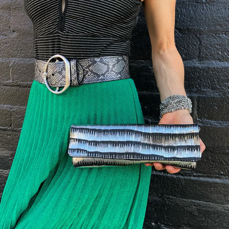 Baguette Clutch  - Cognac Snake