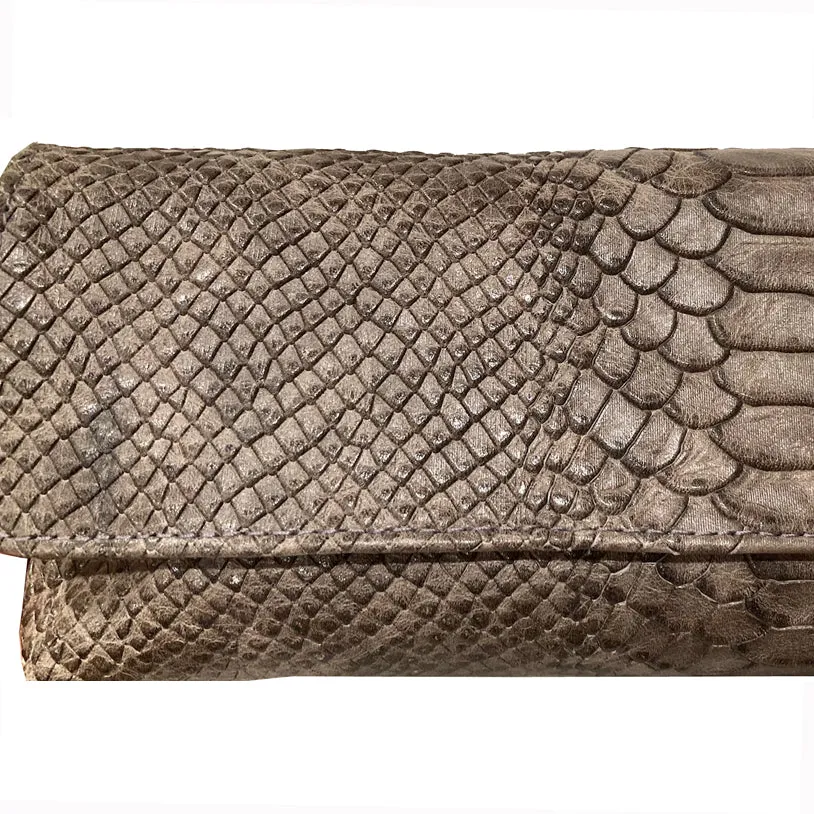 Baguette Clutch  - Grey Snake