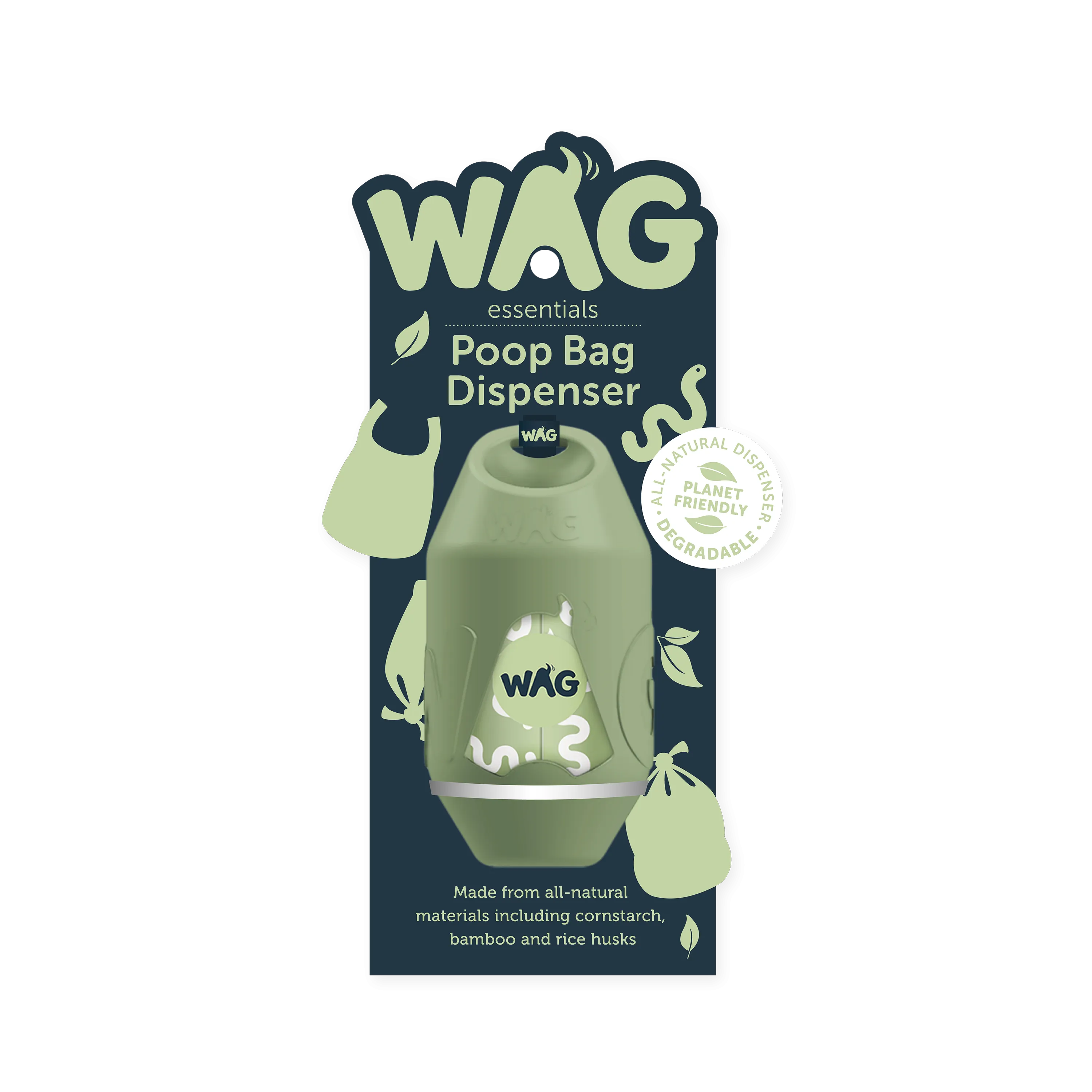Bamboo Bag Dispenser Pod