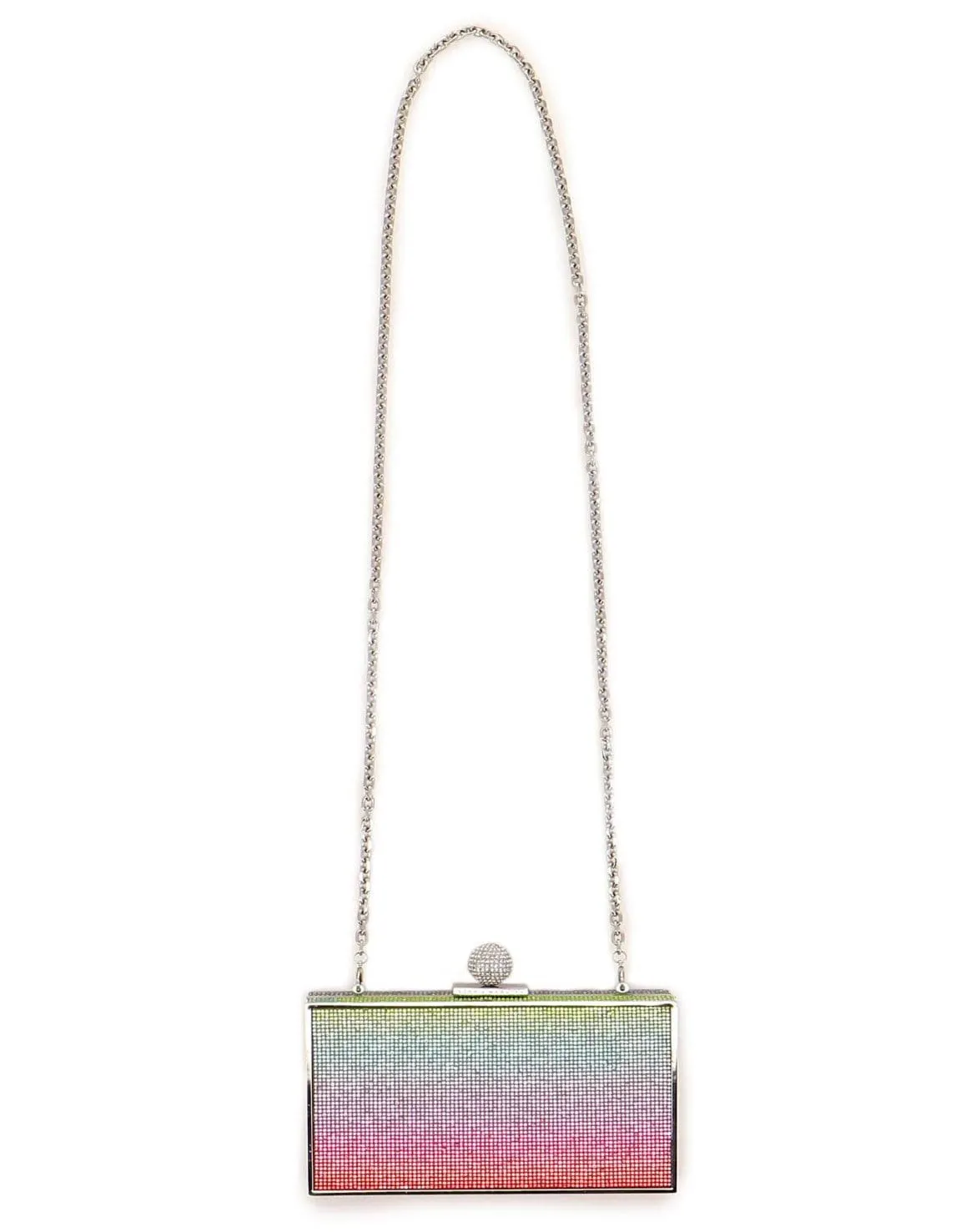 Clara Rainbow Crystal Box Clutch