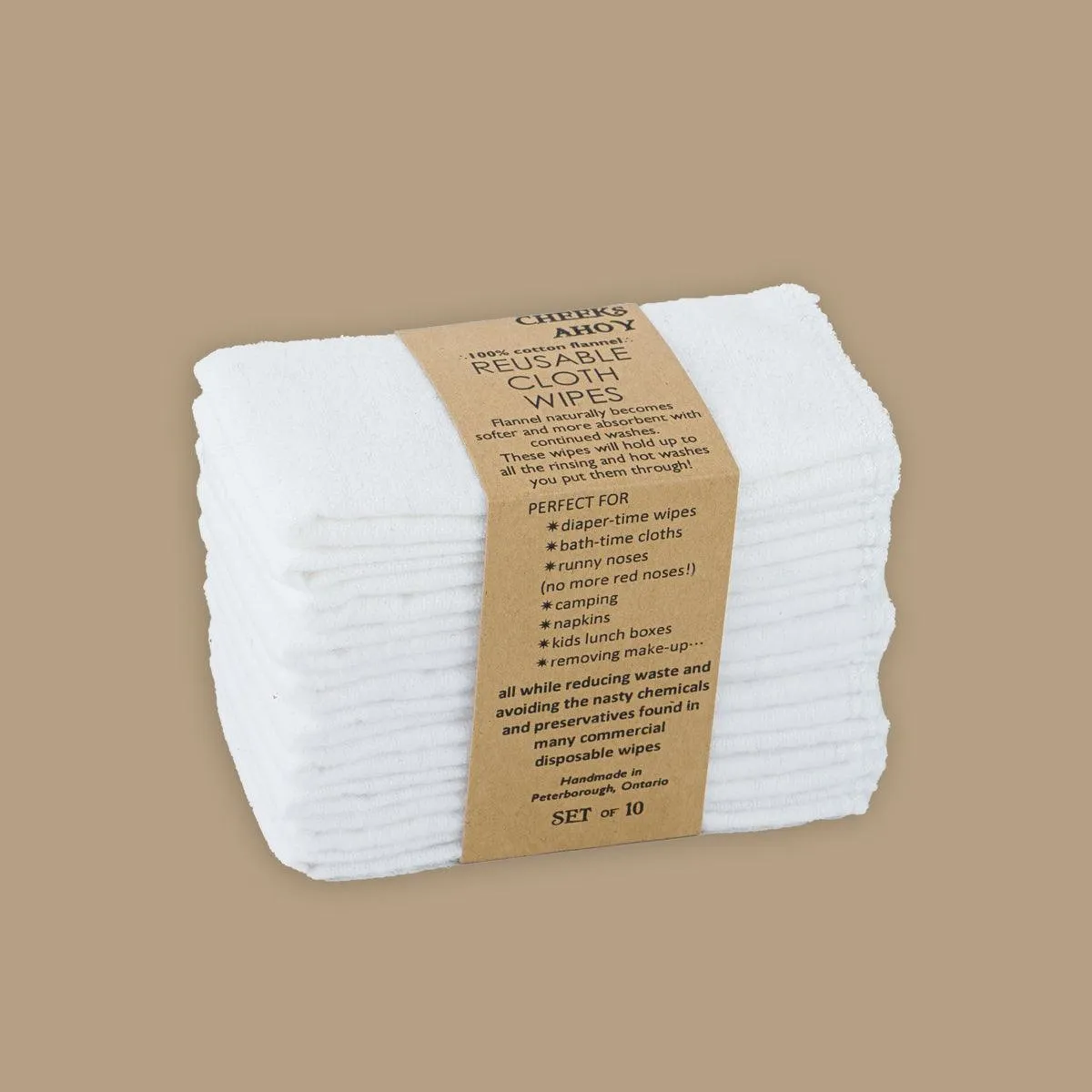 cloth wipes (10 pack) - monochrome