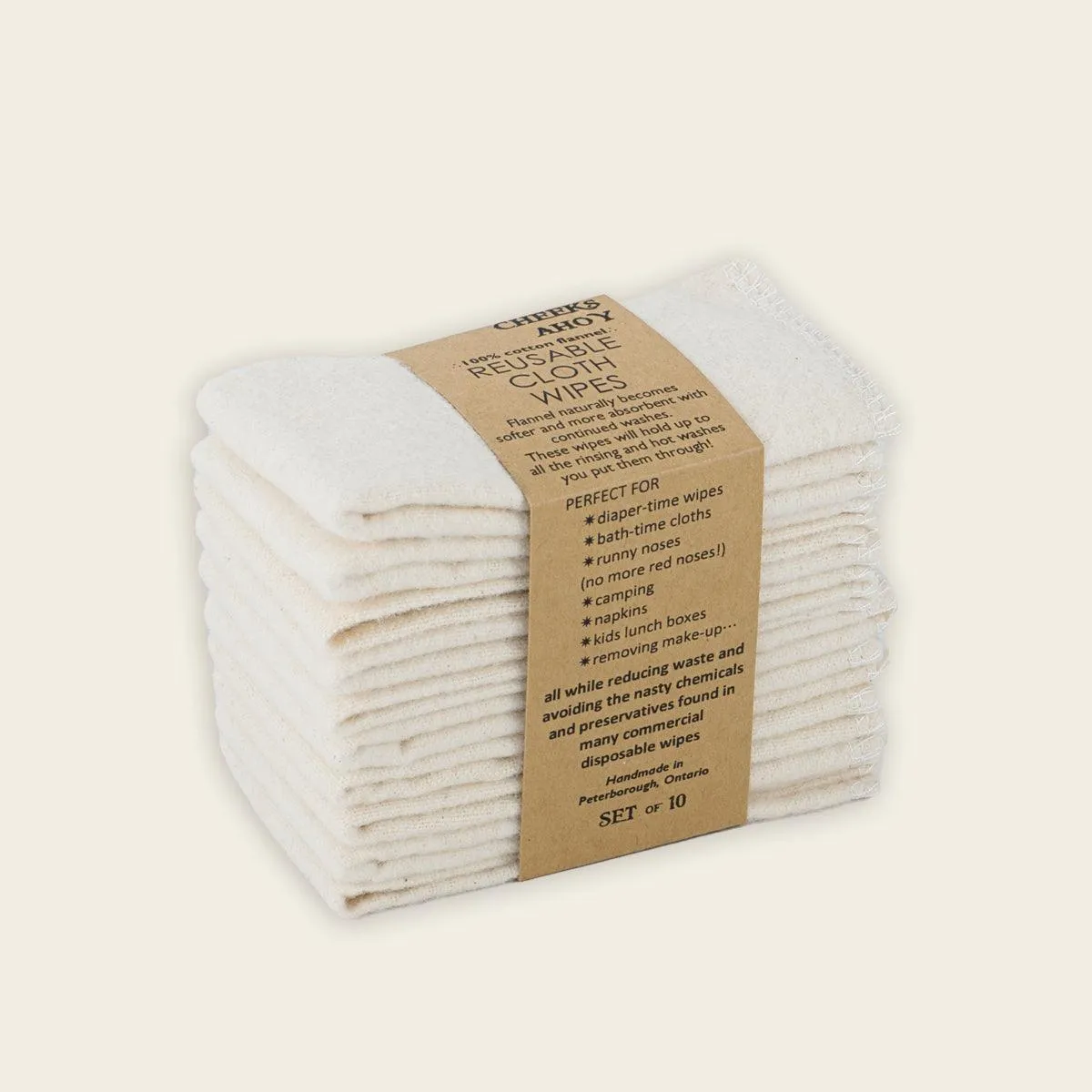 cloth wipes (10 pack) - monochrome