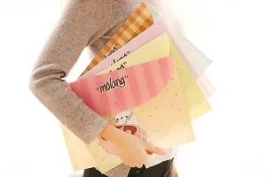 File Folders Creative Cute A4 File Folder Bag Document Paper Organizer Case