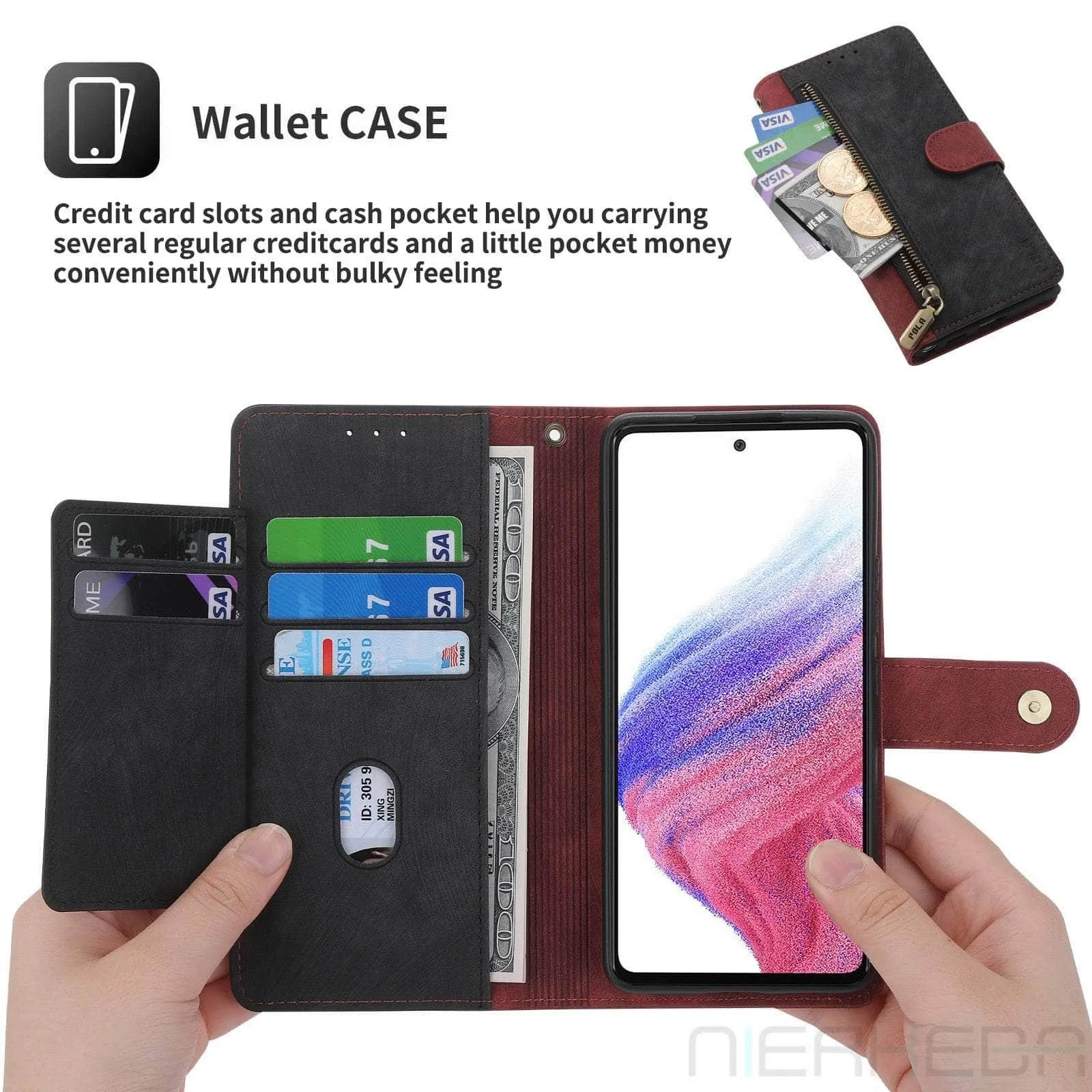 Galaxy A54 Anti-Theft Brush Leather Case