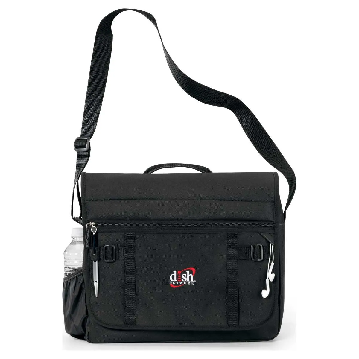 Gemline Black Global Messenger Bag