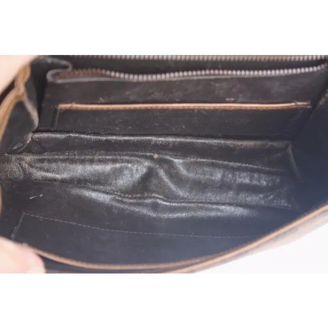 Gucci Gg Supreme Shoulder Bag W Guccissima Print Canvasleather Saddle Redgreen Sherry Stripe Brown L