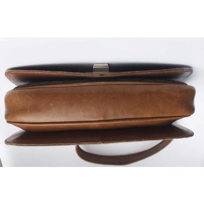 Gucci Gg Supreme Shoulder Bag W Guccissima Print Canvasleather Saddle Redgreen Sherry Stripe Brown L