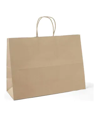 Kraft Paper Gift Bags with Handle 16" x 6" x 12" - Brown Bulk Pack