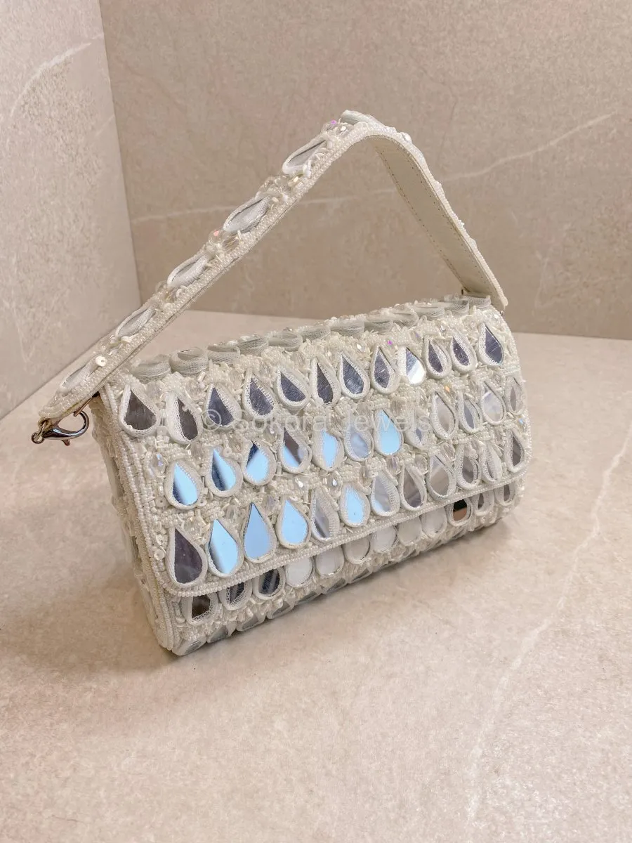 Mirror Detail Bag - White