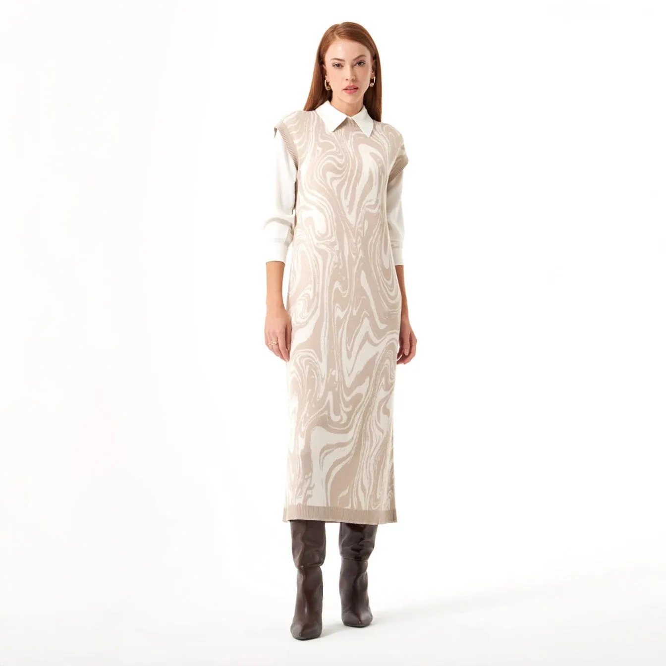 Mizalle Dress Beige - Dress