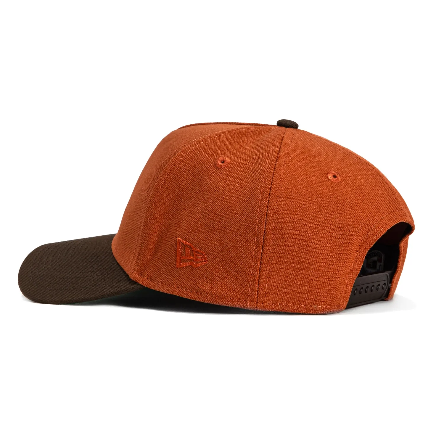 New Era 9Forty A-Frame Campfire Pack Texas Rangers 2023 World Series Patch Snapback Hat - Burnt Orange, Brown