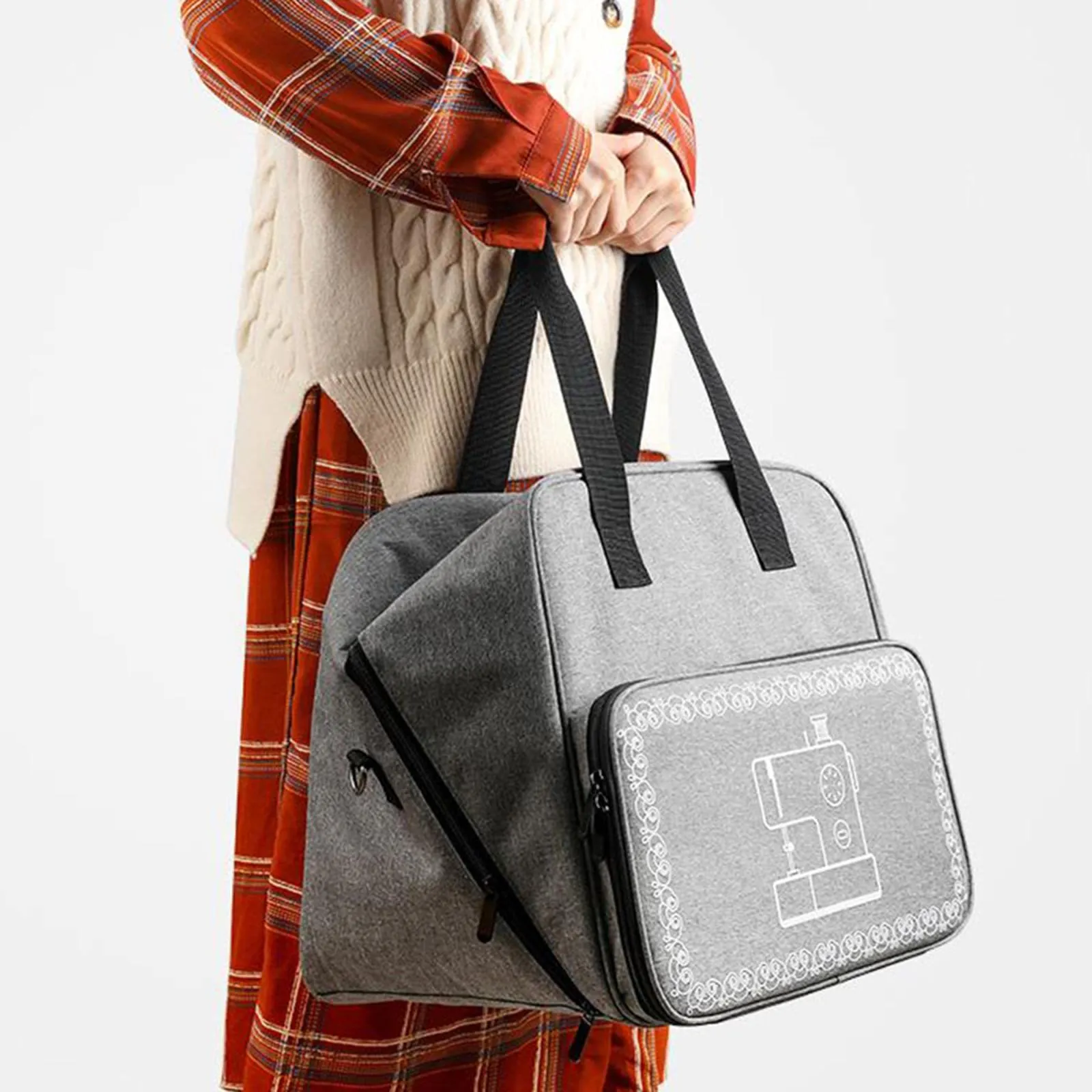 Organizer Bag For Small Sewing Machine Portable Dustproof Storage Handbag