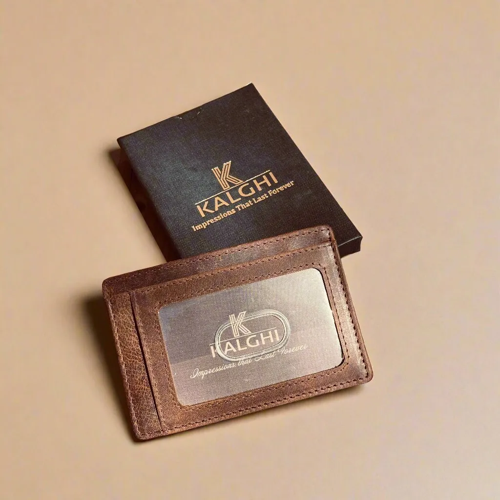 Personalised Sleek Leather card Holder