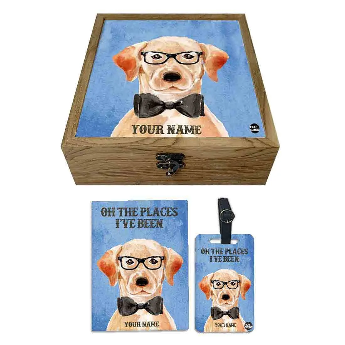 Personalized Passport Cover With Name - Hipster
