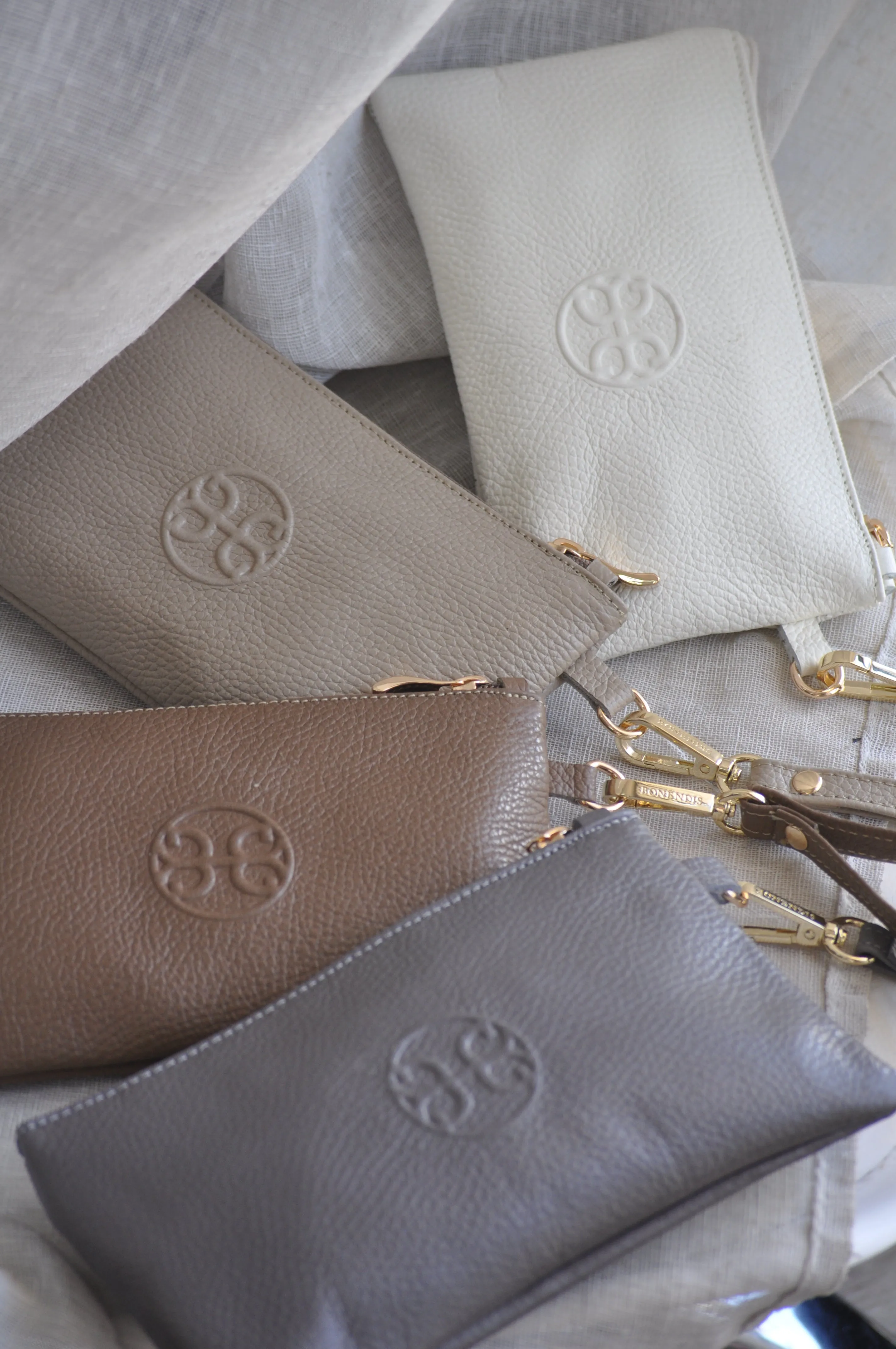 Polly Leather  Pouch - Sage