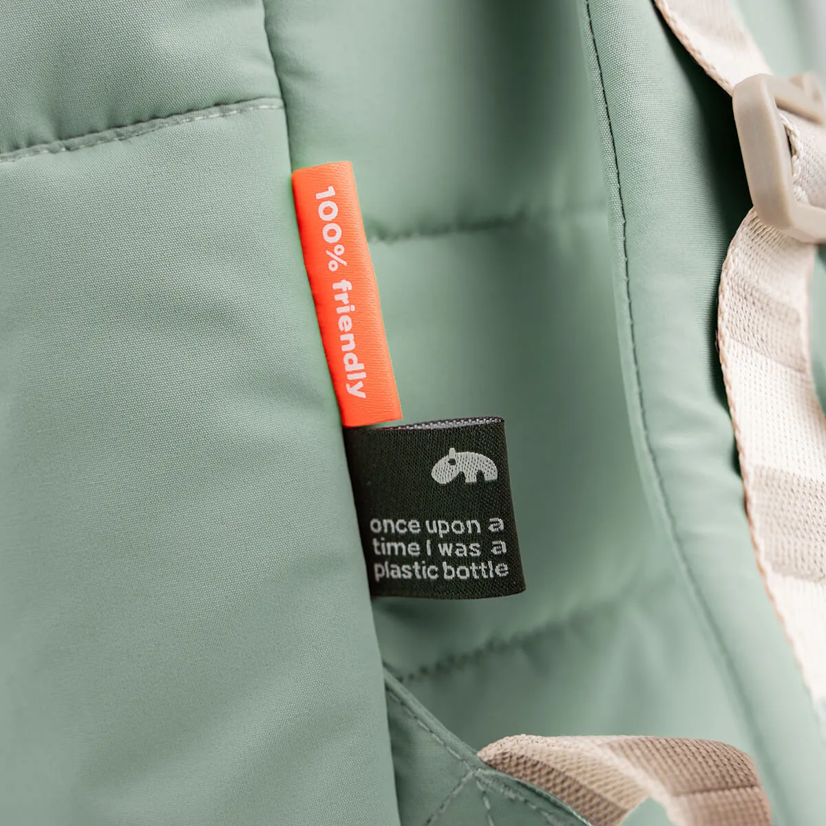 Quilted kids Backpack - Croco - Green