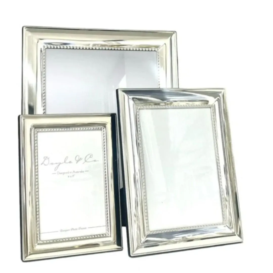 Silver Concave Bead Frame | 5 x 7"
