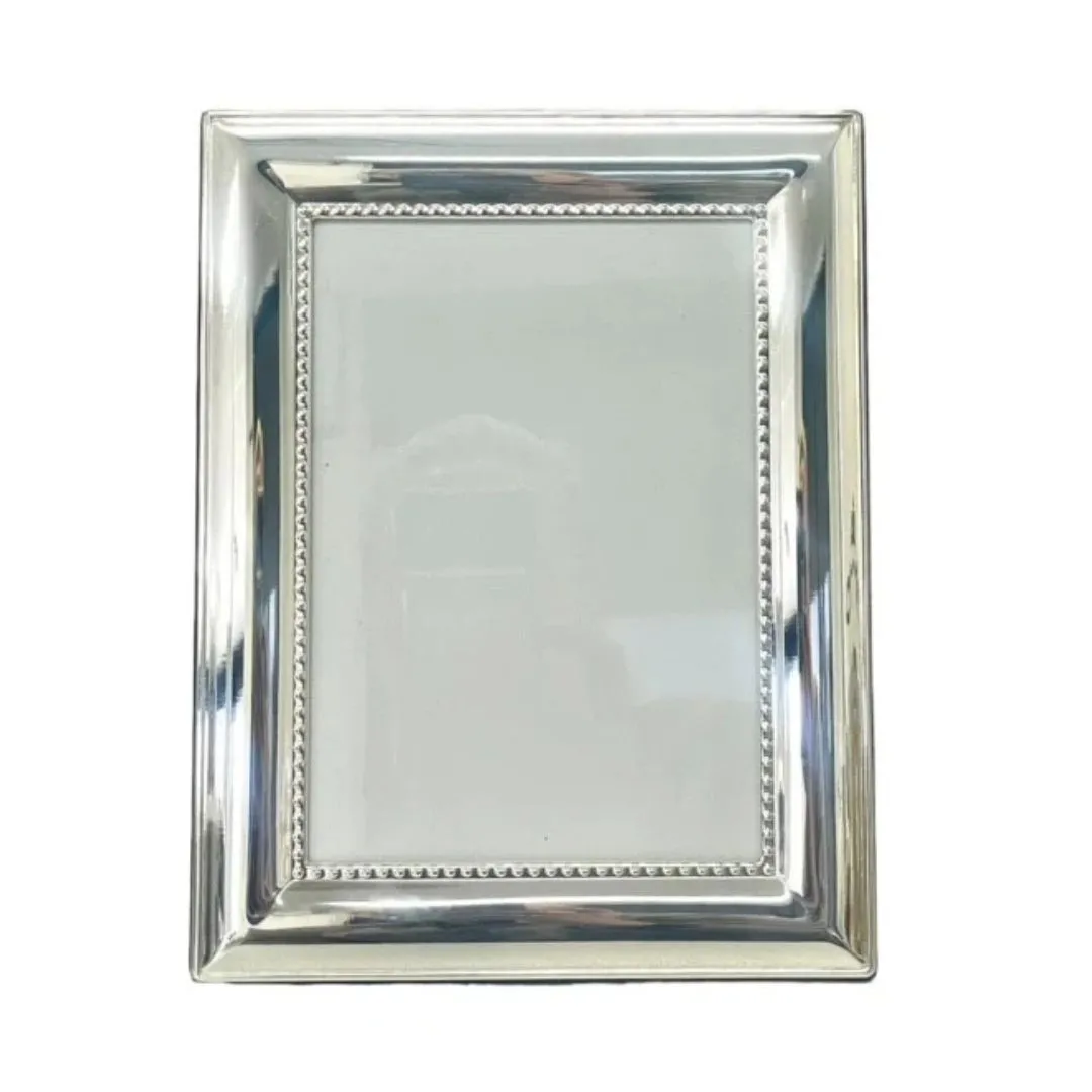 Silver Concave Bead Frame | 5 x 7"