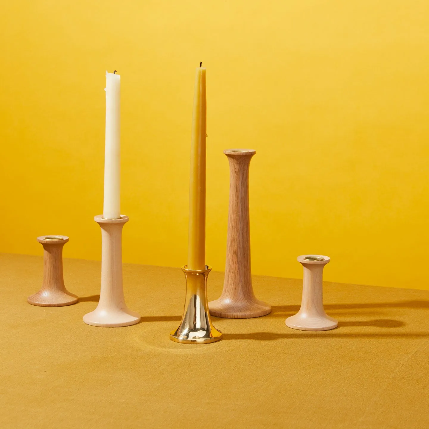Simple Candle Holder - Oak