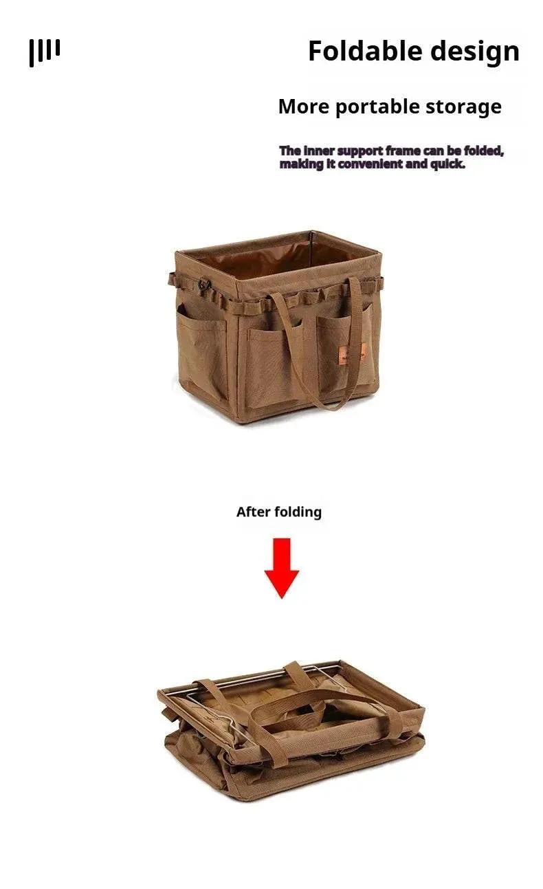 SUNDICK Outdoor folding storage open box for mountain travelers camping storage tool bag handbag home shopping bag firewood bag