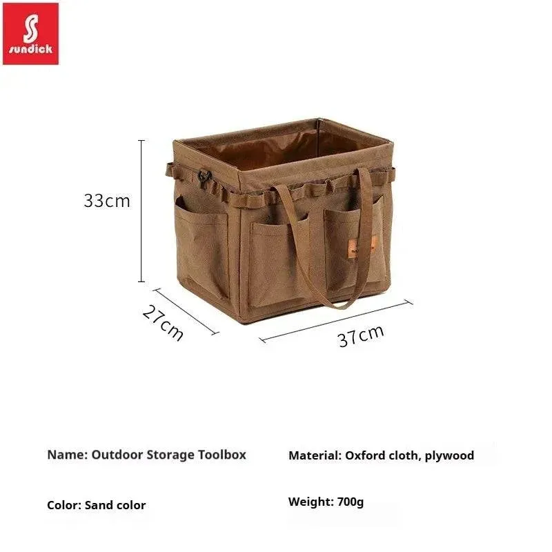 SUNDICK Outdoor folding storage open box for mountain travelers camping storage tool bag handbag home shopping bag firewood bag