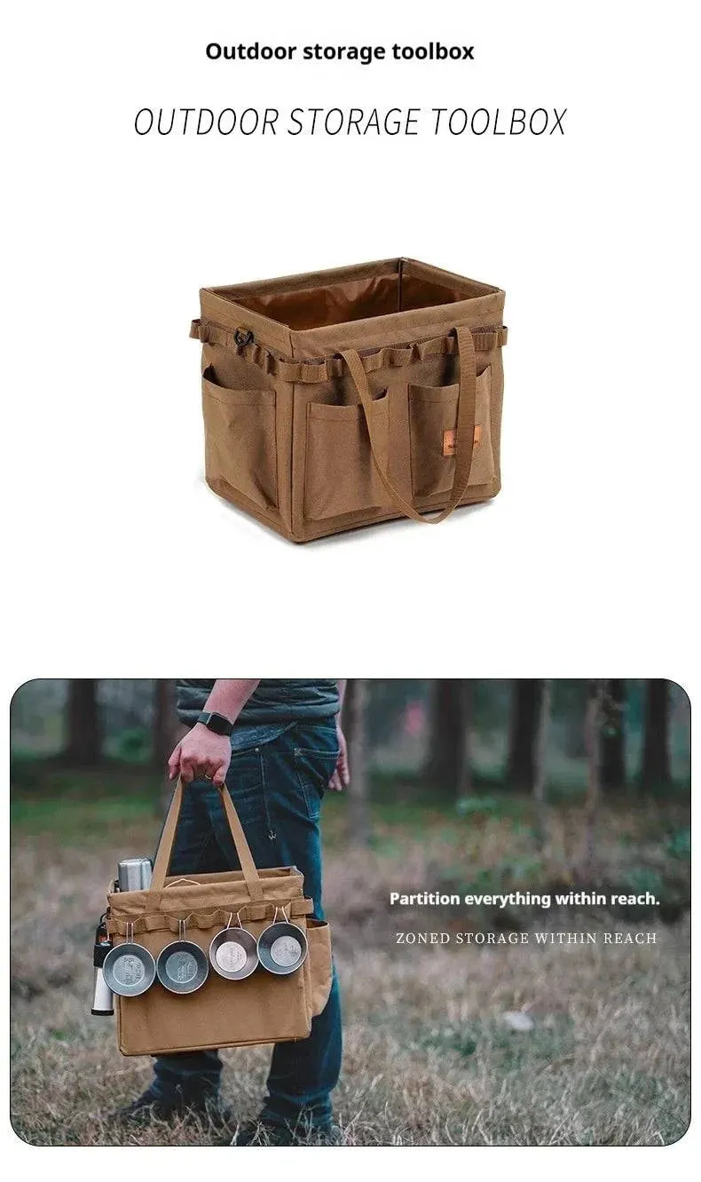 SUNDICK Outdoor folding storage open box for mountain travelers camping storage tool bag handbag home shopping bag firewood bag