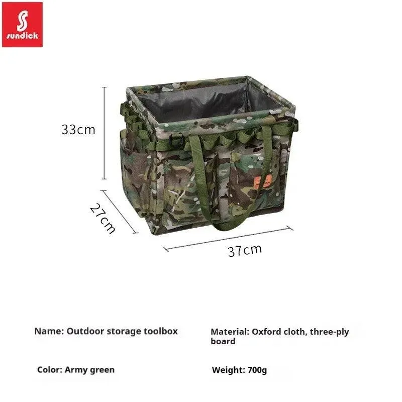 SUNDICK Outdoor folding storage open box for mountain travelers camping storage tool bag handbag home shopping bag firewood bag
