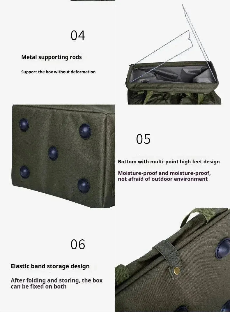 SUNDICK Outdoor folding storage open box for mountain travelers camping storage tool bag handbag home shopping bag firewood bag