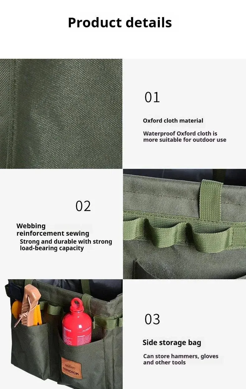 SUNDICK Outdoor folding storage open box for mountain travelers camping storage tool bag handbag home shopping bag firewood bag