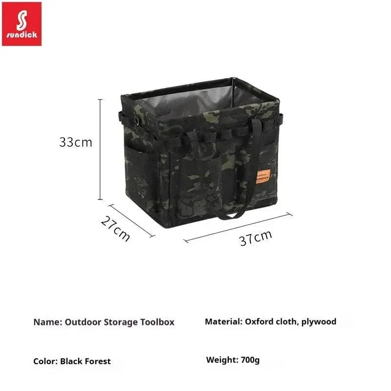 SUNDICK Outdoor folding storage open box for mountain travelers camping storage tool bag handbag home shopping bag firewood bag