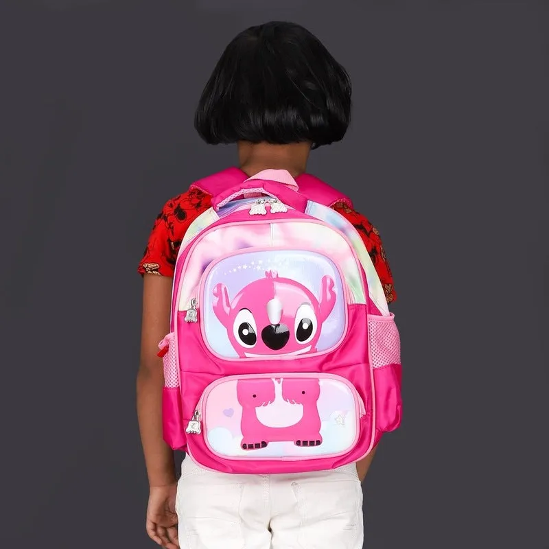 THE CLOWNFISH Kids Backpack - 13.6L Capacity, Durable, Lightweight | Main Compartment | Blush Pink