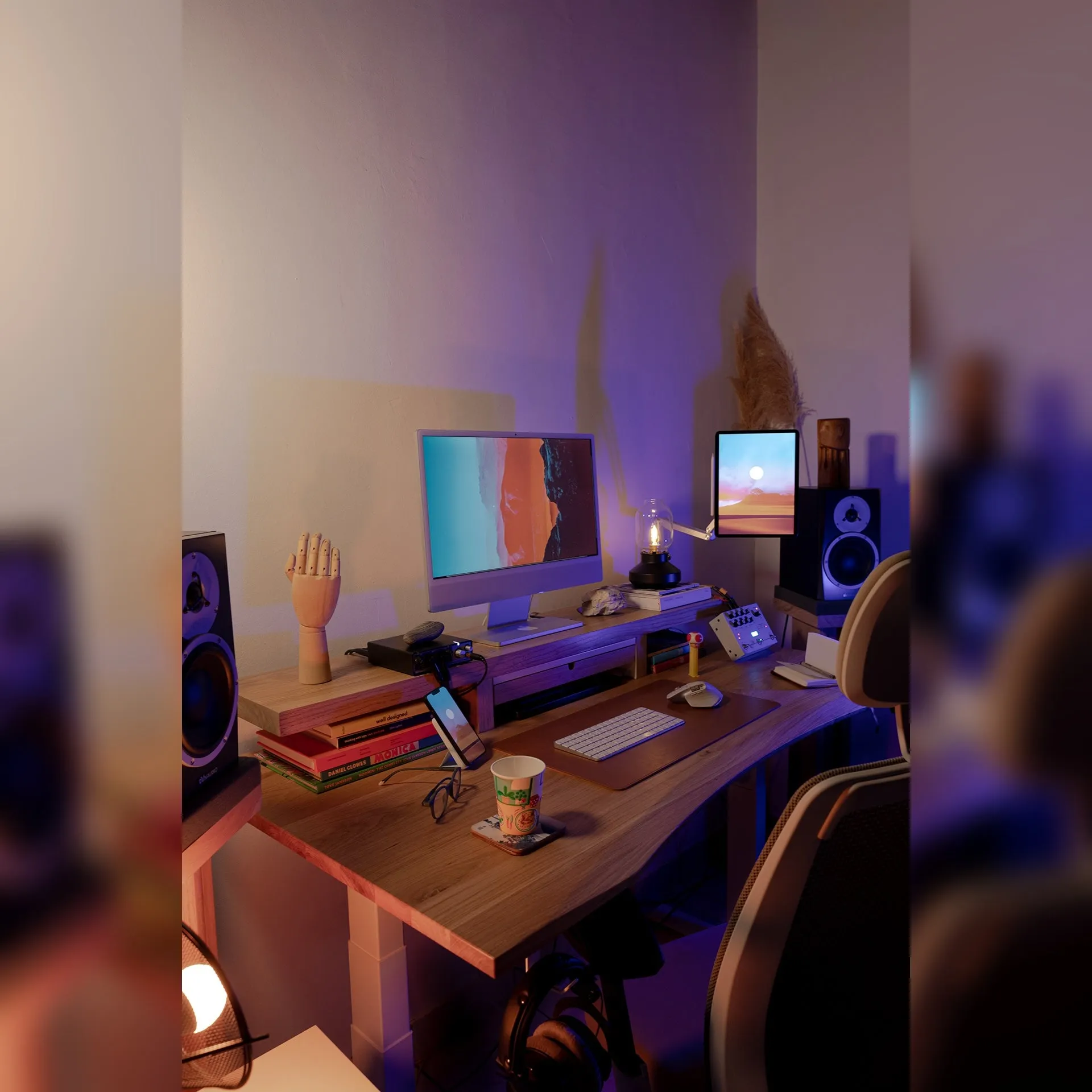 Walnut standing desk